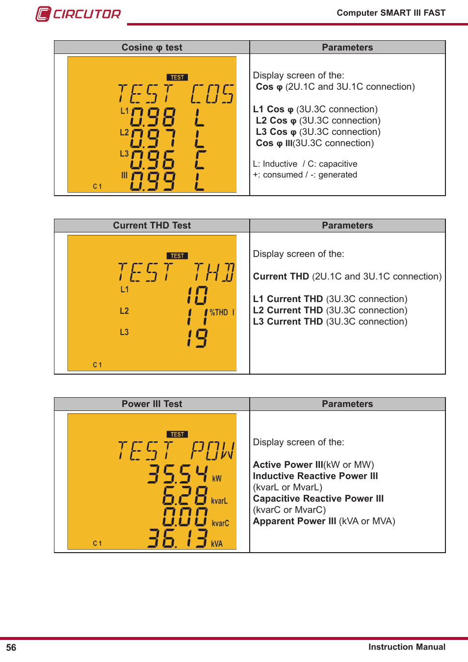 CIRCUTOR computer SMART III-Fast Series User Manual | Page 56 / 108