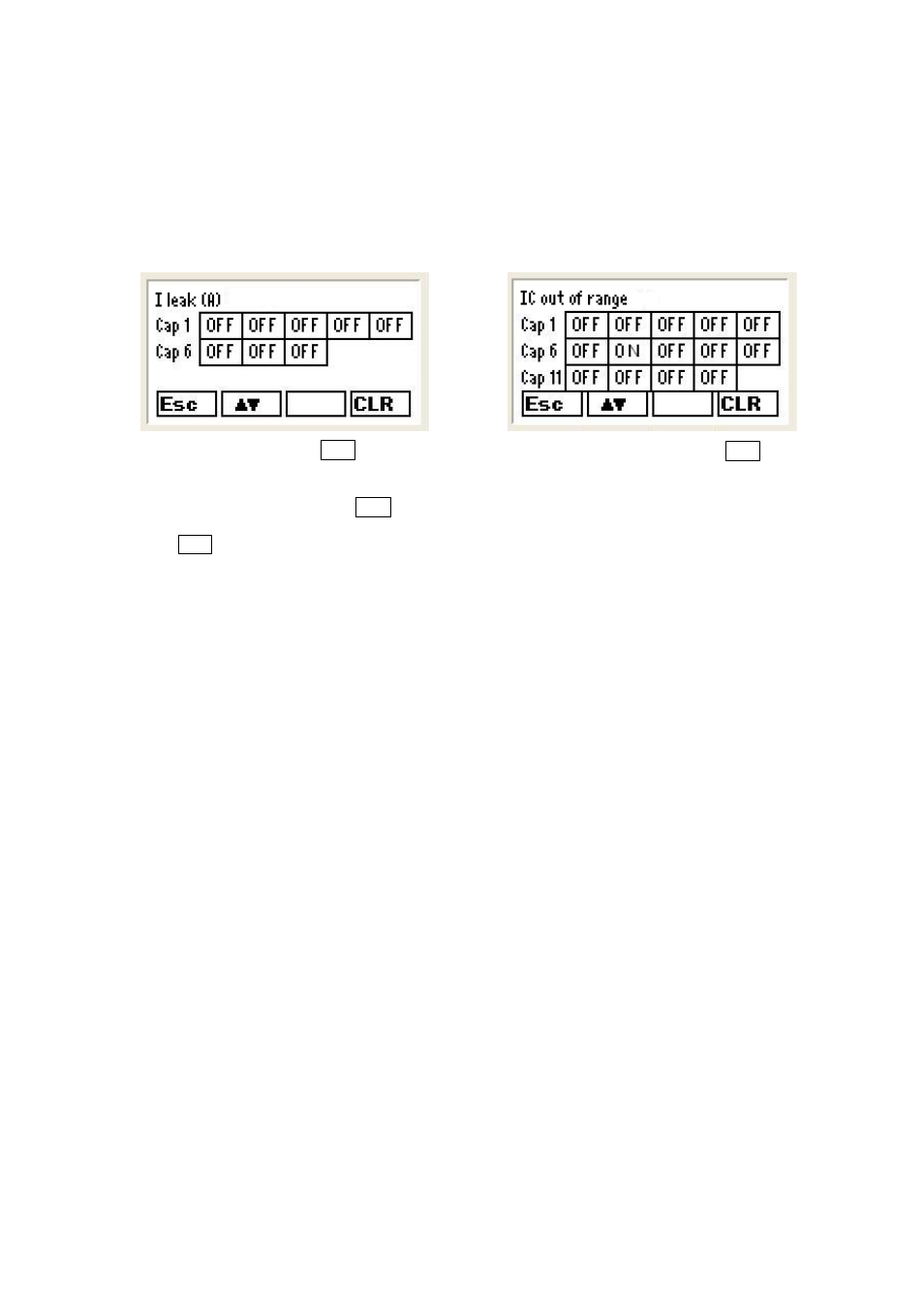 I leak alarm, Ic out of the margin alarm, Current fault alarm | CIRCUTOR computer PLUS-TF Series User Manual | Page 59 / 69