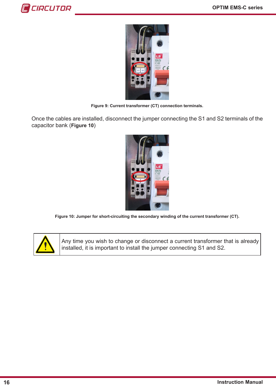 CIRCUTOR OPTIM-EMS-C Series User Manual | Page 16 / 28