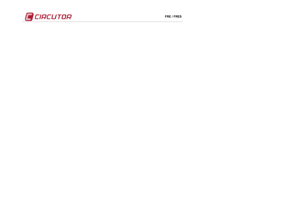 CIRCUTOR FRE Series User Manual | Page 20 / 20