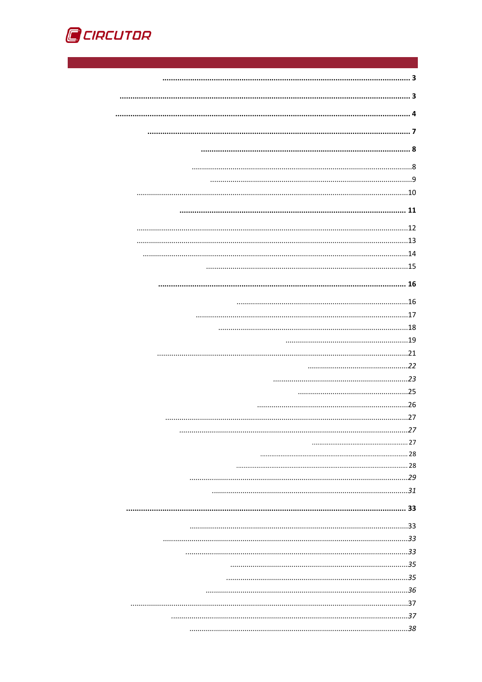 Afq-4w 4 instruction manual contents | CIRCUTOR AFQ Series User Manual | Page 4 / 106