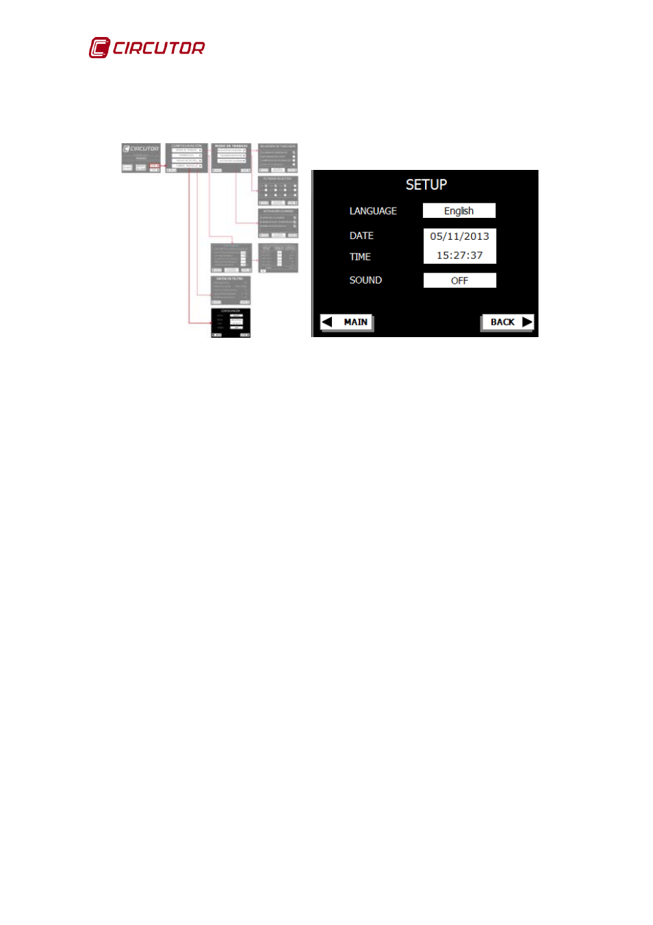 Screen configuration | CIRCUTOR AFQ Series User Manual | Page 58 / 106