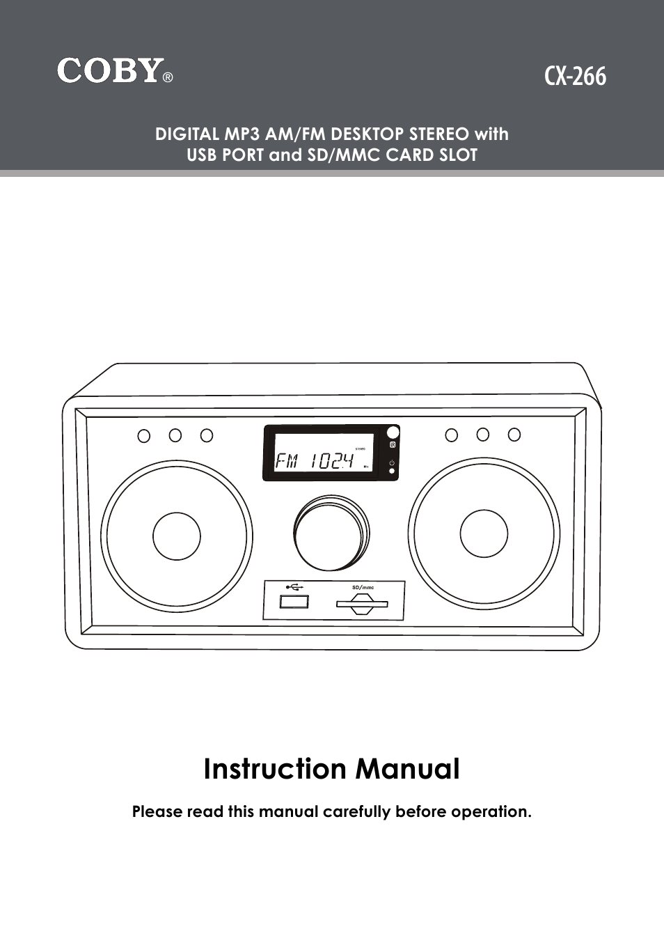 COBY electronic CX-266 User Manual | 24 pages