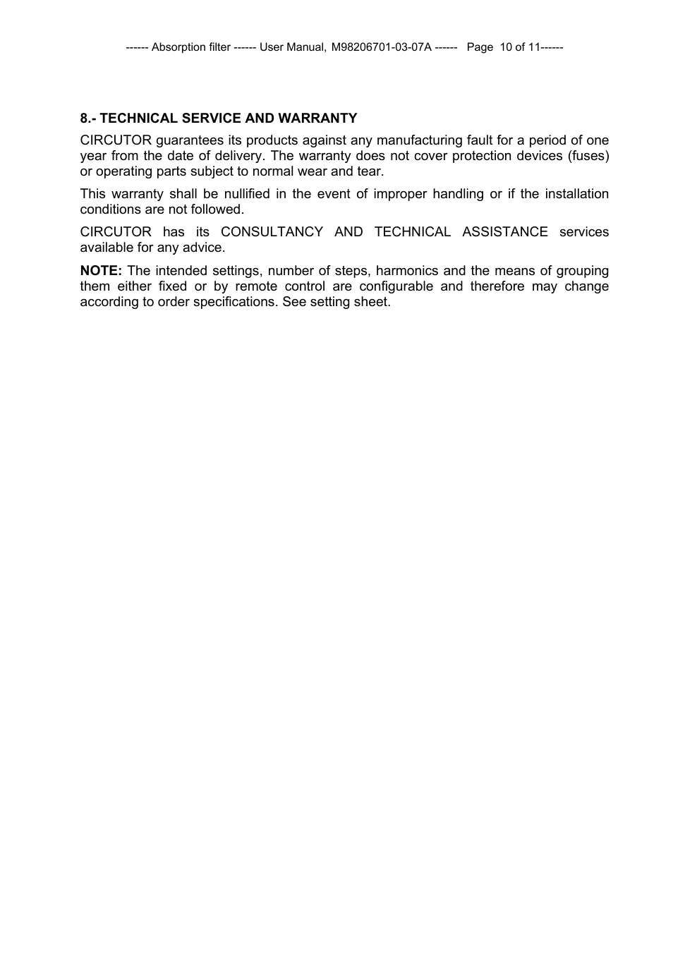 CIRCUTOR FAR-Q Series User Manual | Page 11 / 12