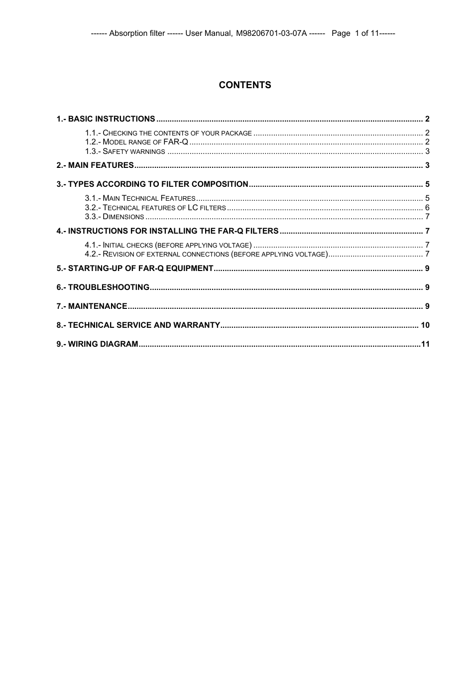 CIRCUTOR FAR-Q Series User Manual | Page 2 / 12