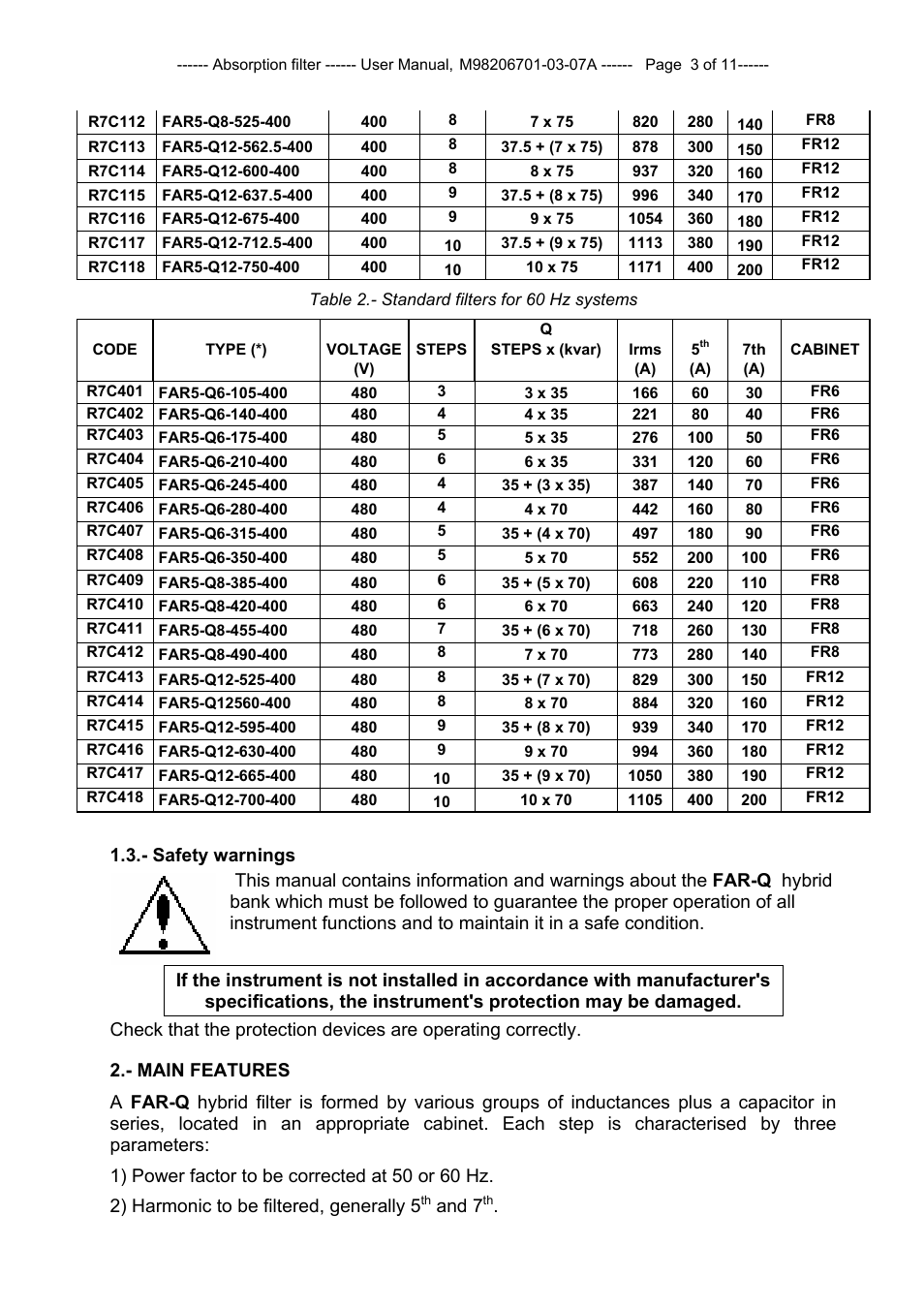 CIRCUTOR FAR-Q Series User Manual | Page 4 / 12