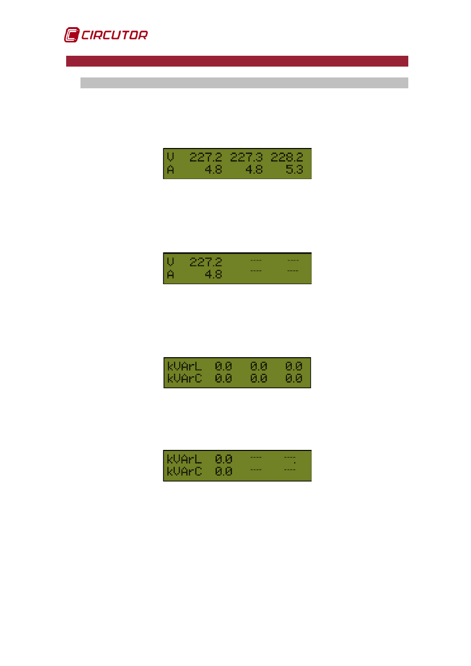Display and configuration, Measures, Menu | CIRCUTOR CDP-0 User Manual | Page 38 / 74