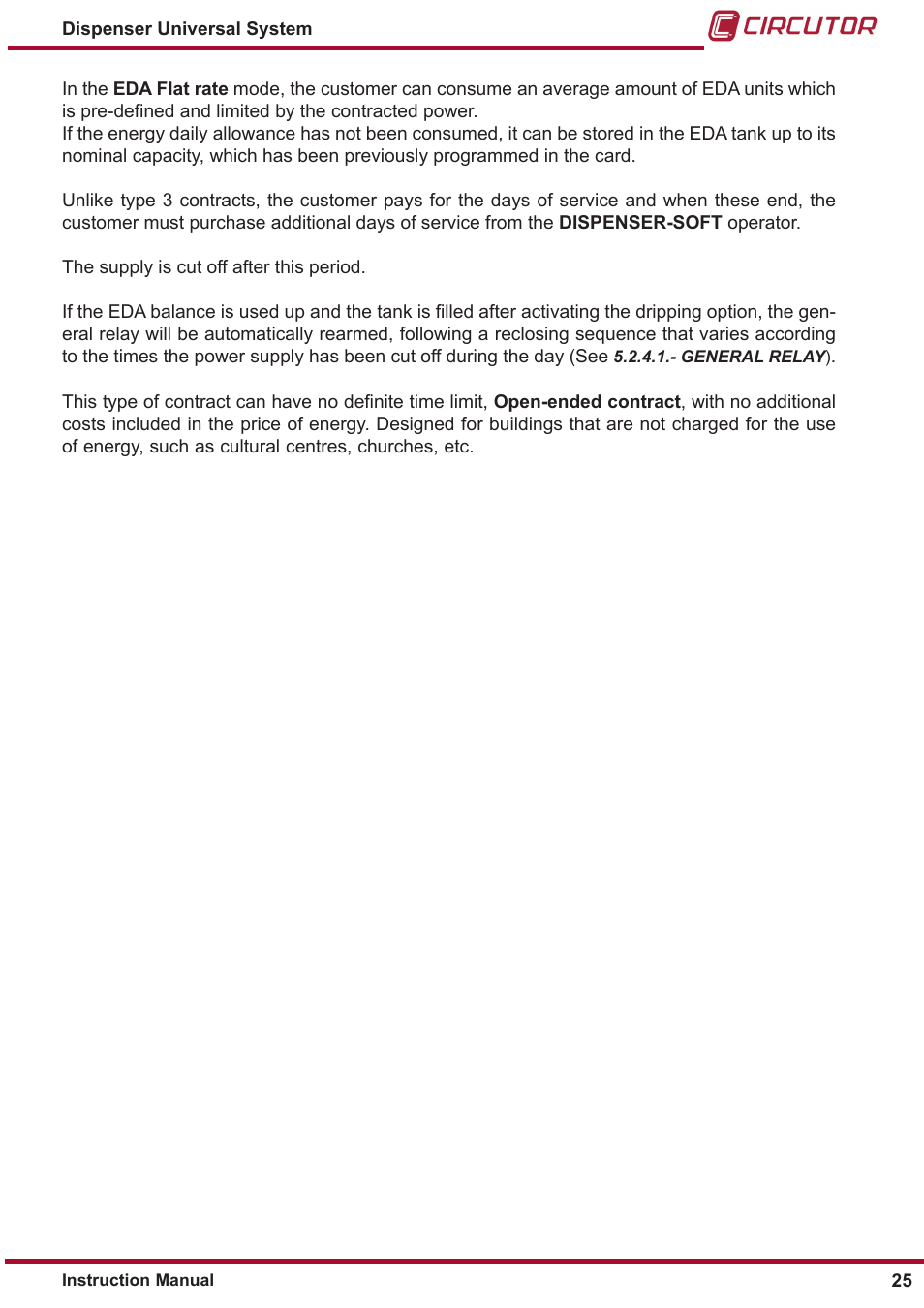 CIRCUTOR DISPENSER Series User Manual | Page 25 / 124