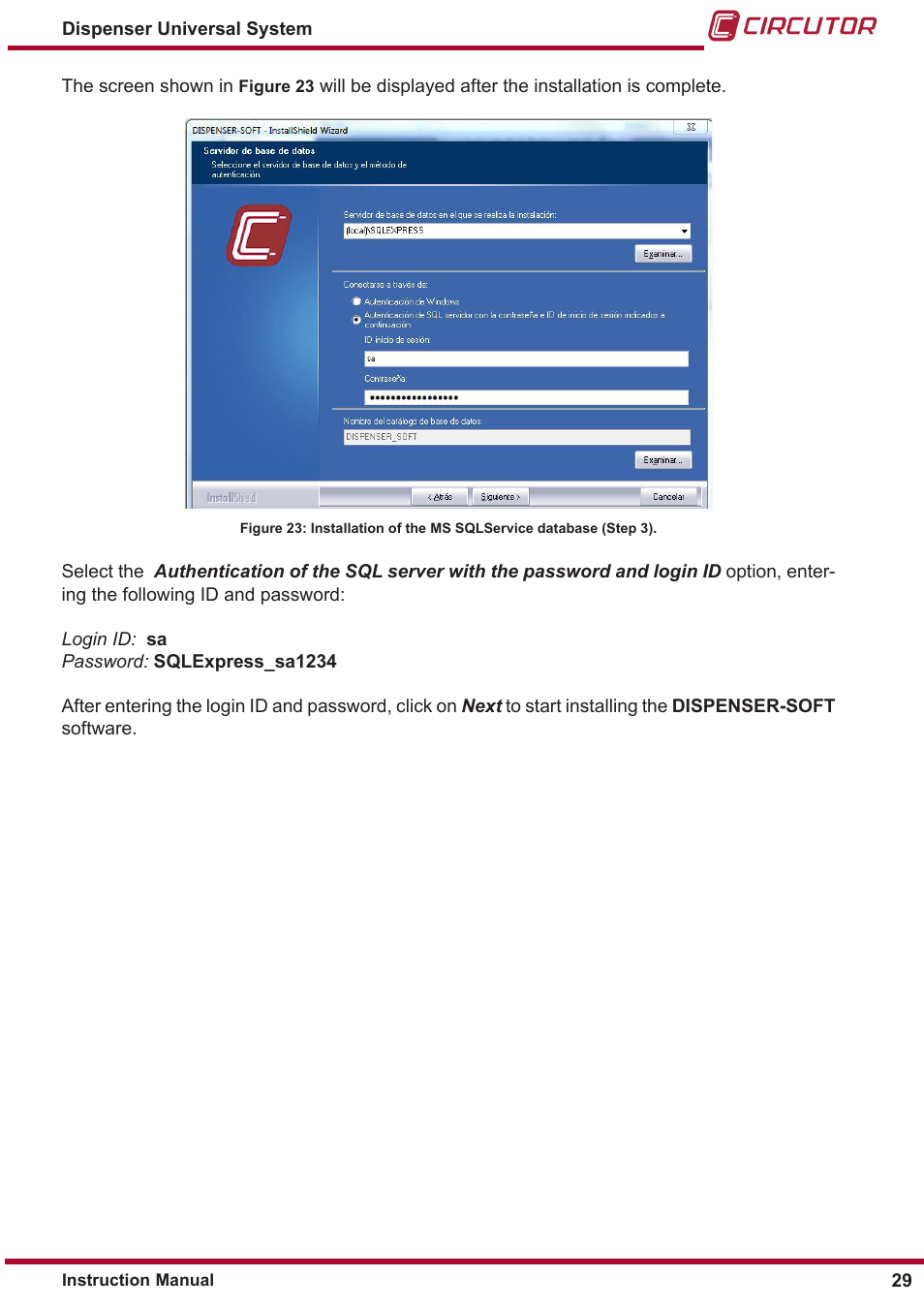CIRCUTOR DISPENSER Series User Manual | Page 29 / 124