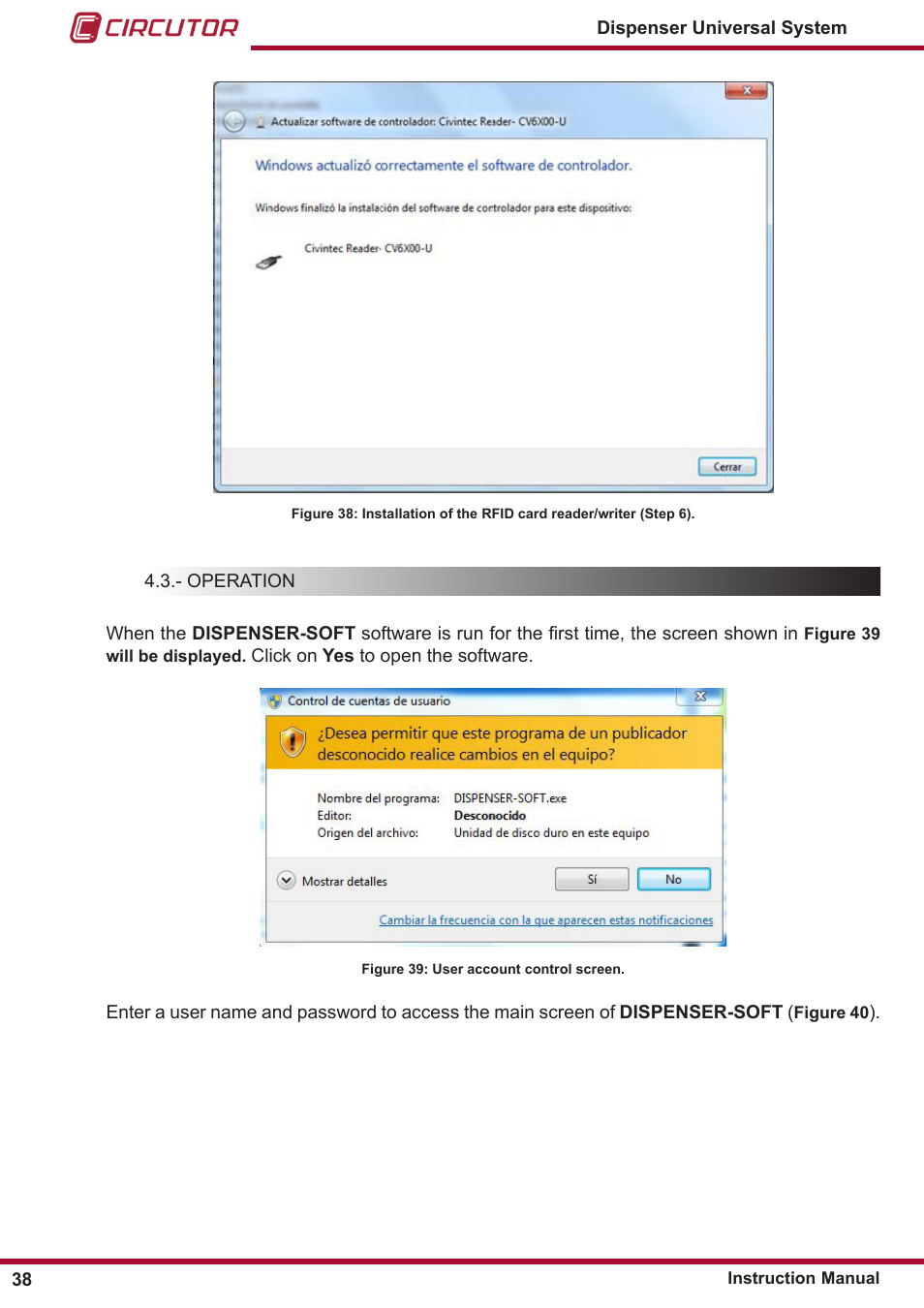 CIRCUTOR DISPENSER Series User Manual | Page 38 / 124