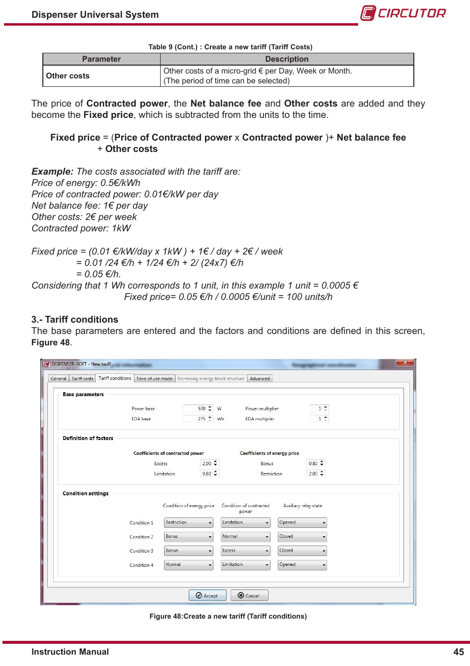 CIRCUTOR DISPENSER Series User Manual | Page 45 / 124