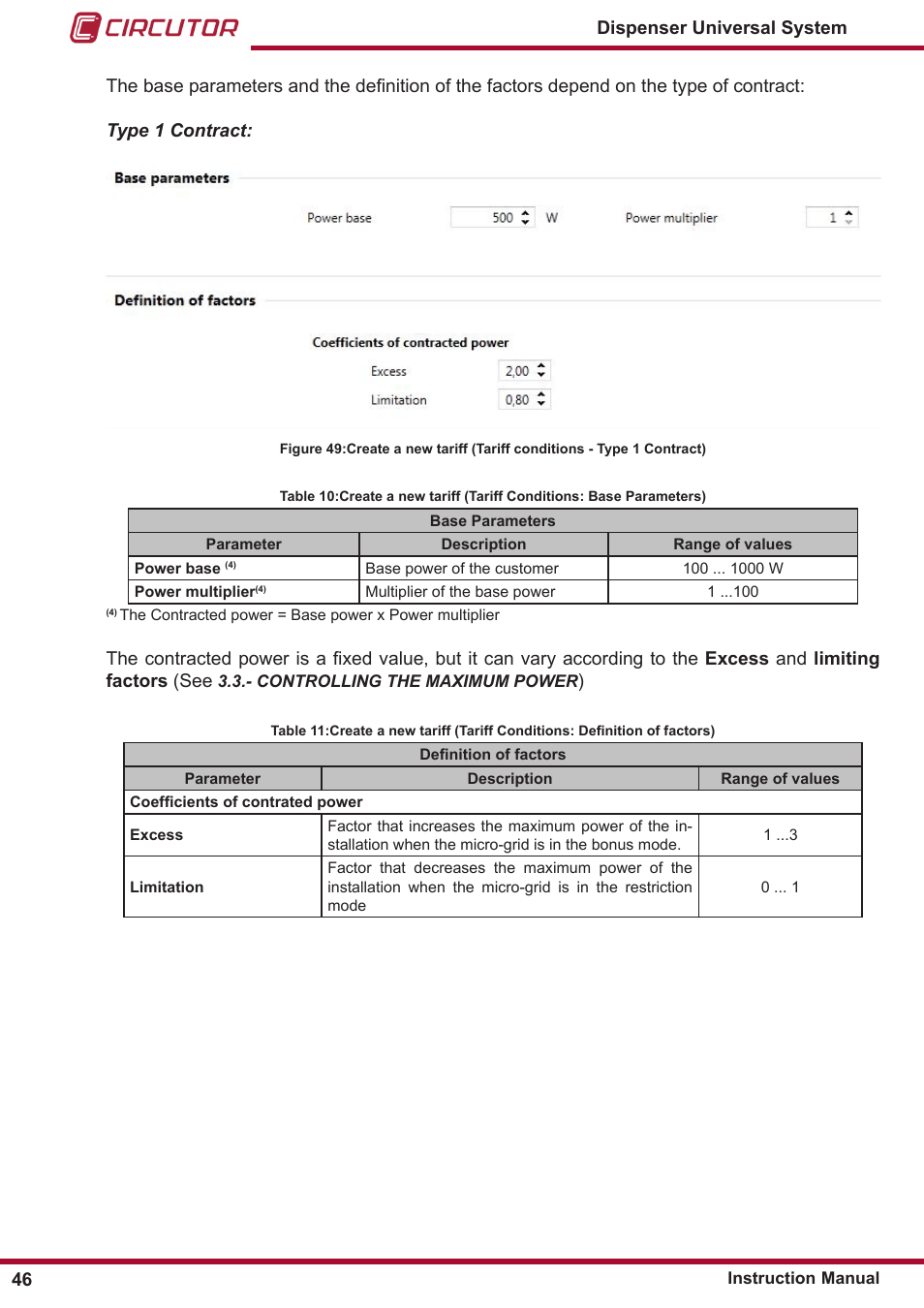 CIRCUTOR DISPENSER Series User Manual | Page 46 / 124