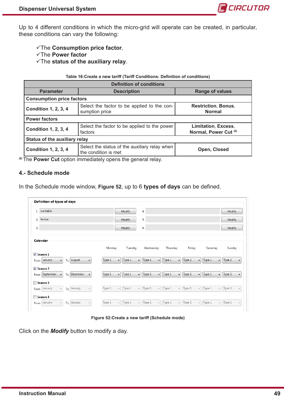 CIRCUTOR DISPENSER Series User Manual | Page 49 / 124