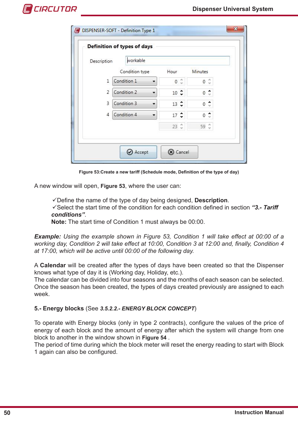 CIRCUTOR DISPENSER Series User Manual | Page 50 / 124
