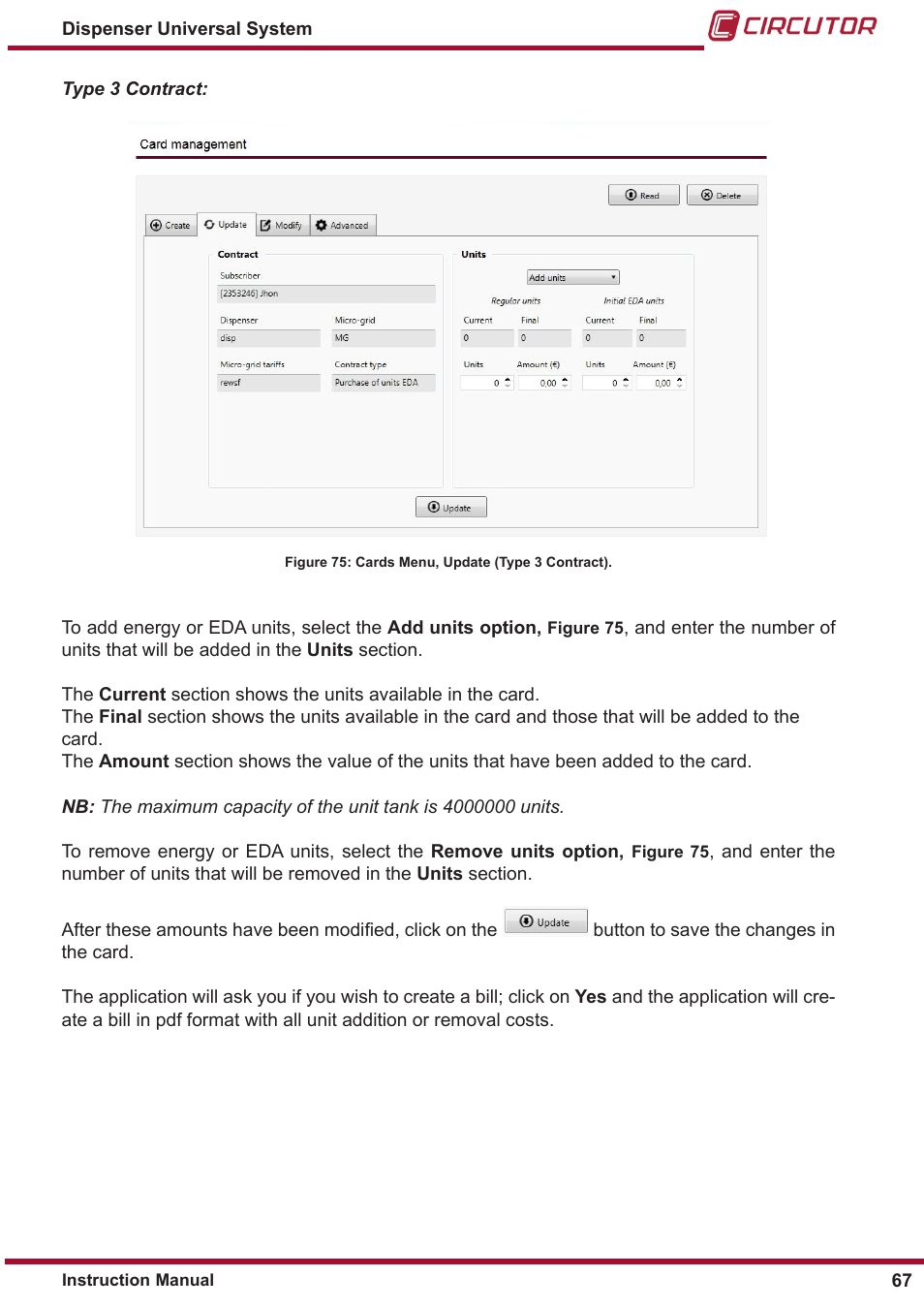 CIRCUTOR DISPENSER Series User Manual | Page 67 / 124