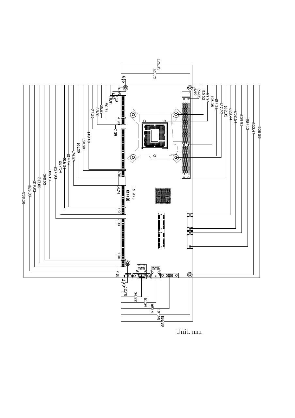 3 <mechanical drawing | COMMELL FS-A76 User Manual | Page 11 / 41