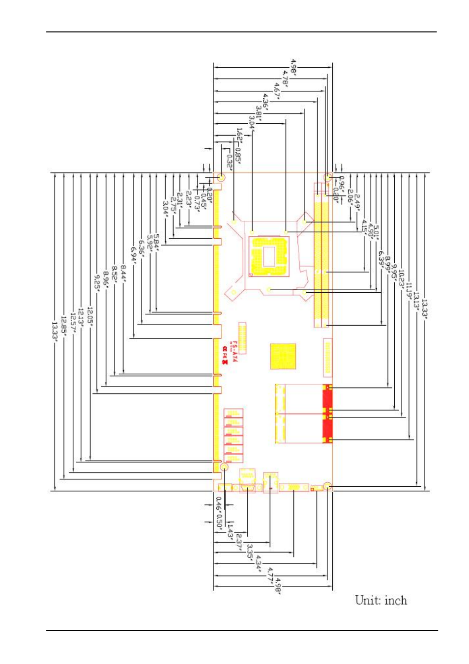 3 <mechanical drawing | COMMELL FS-A74 User Manual | Page 11 / 45