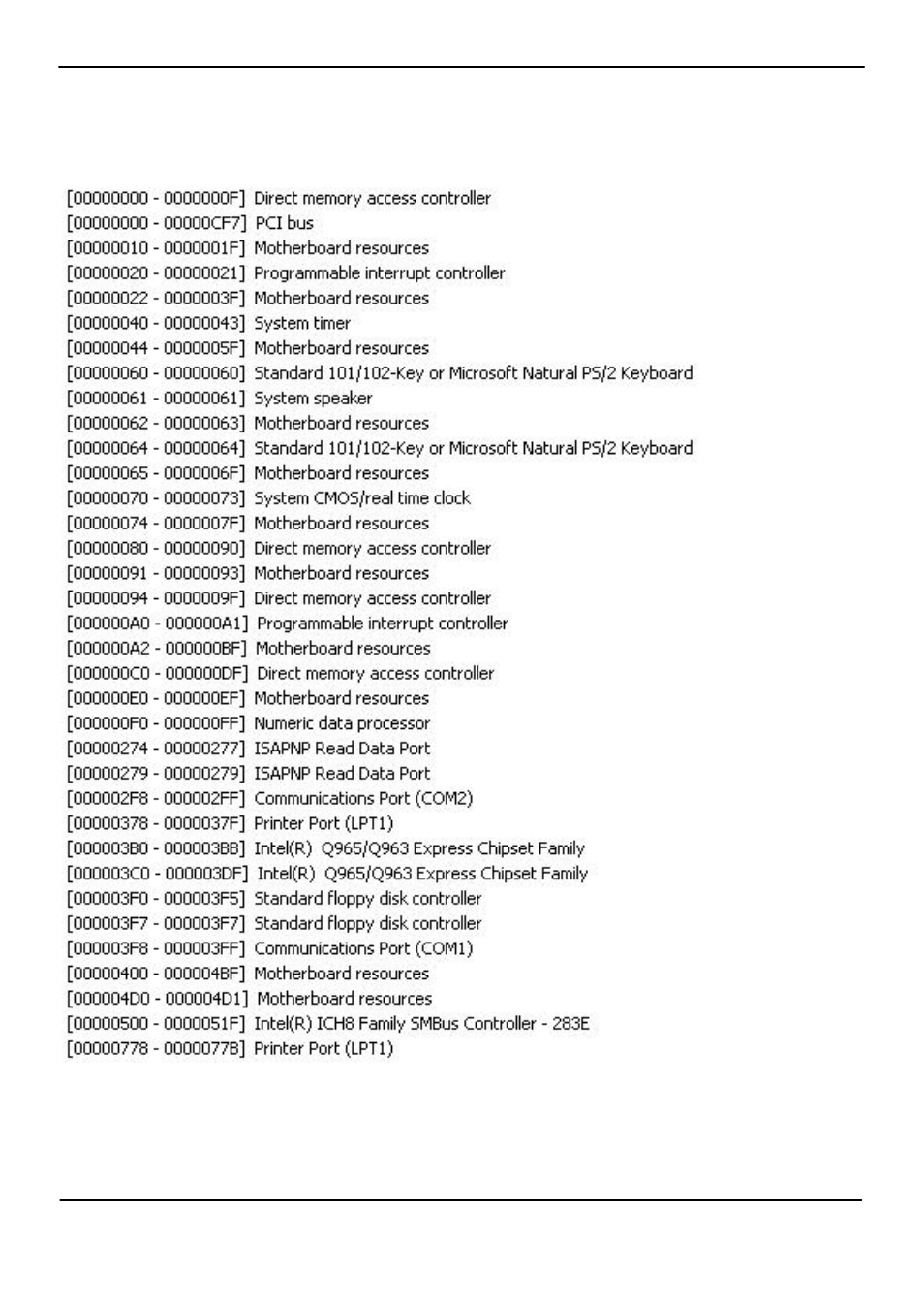 Appedix b <system resources | COMMELL FS-A70 User Manual | Page 46 / 53