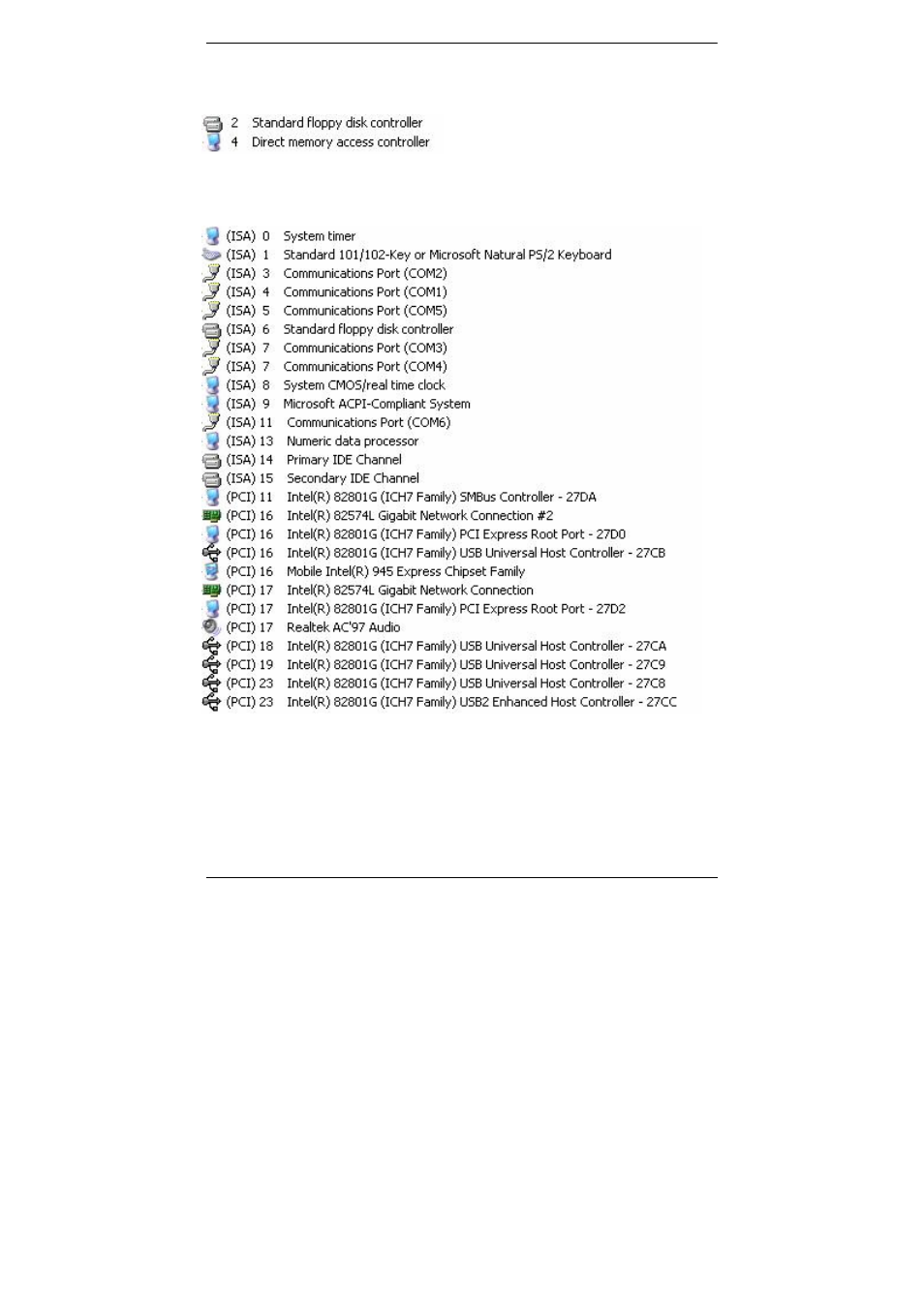 Appendix c <system resources | COMMELL FE-97G User Manual | Page 49 / 55
