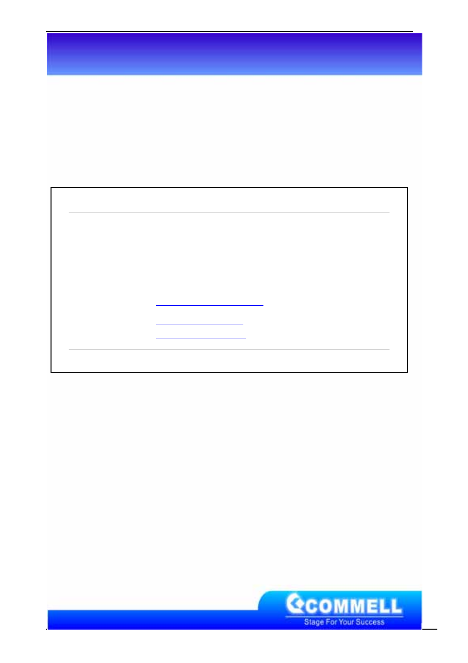 Contact information, Taiwan commate computer inc | COMMELL FS-97E User Manual | Page 54 / 54