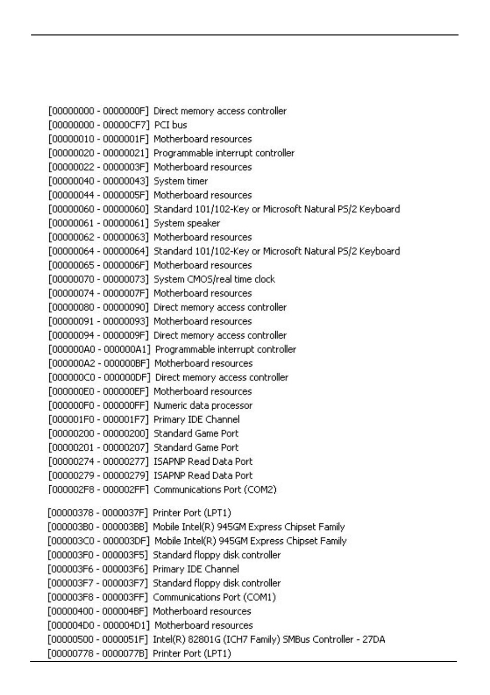 Appendix c <system resources | COMMELL FS-97C User Manual | Page 49 / 55