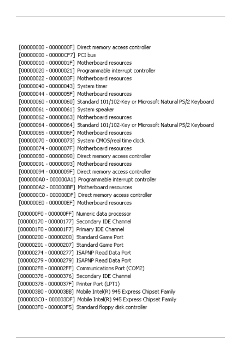 Appendix c <system resources | COMMELL HE-875P User Manual | Page 49 / 56