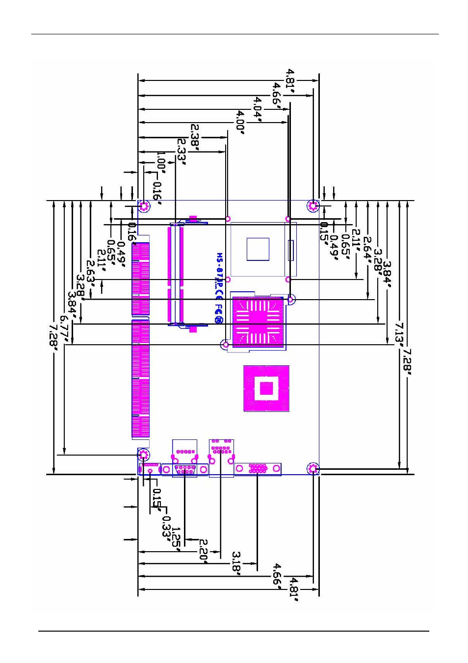 3 < mechanical drawing | COMMELL HS-873P User Manual | Page 9 / 52