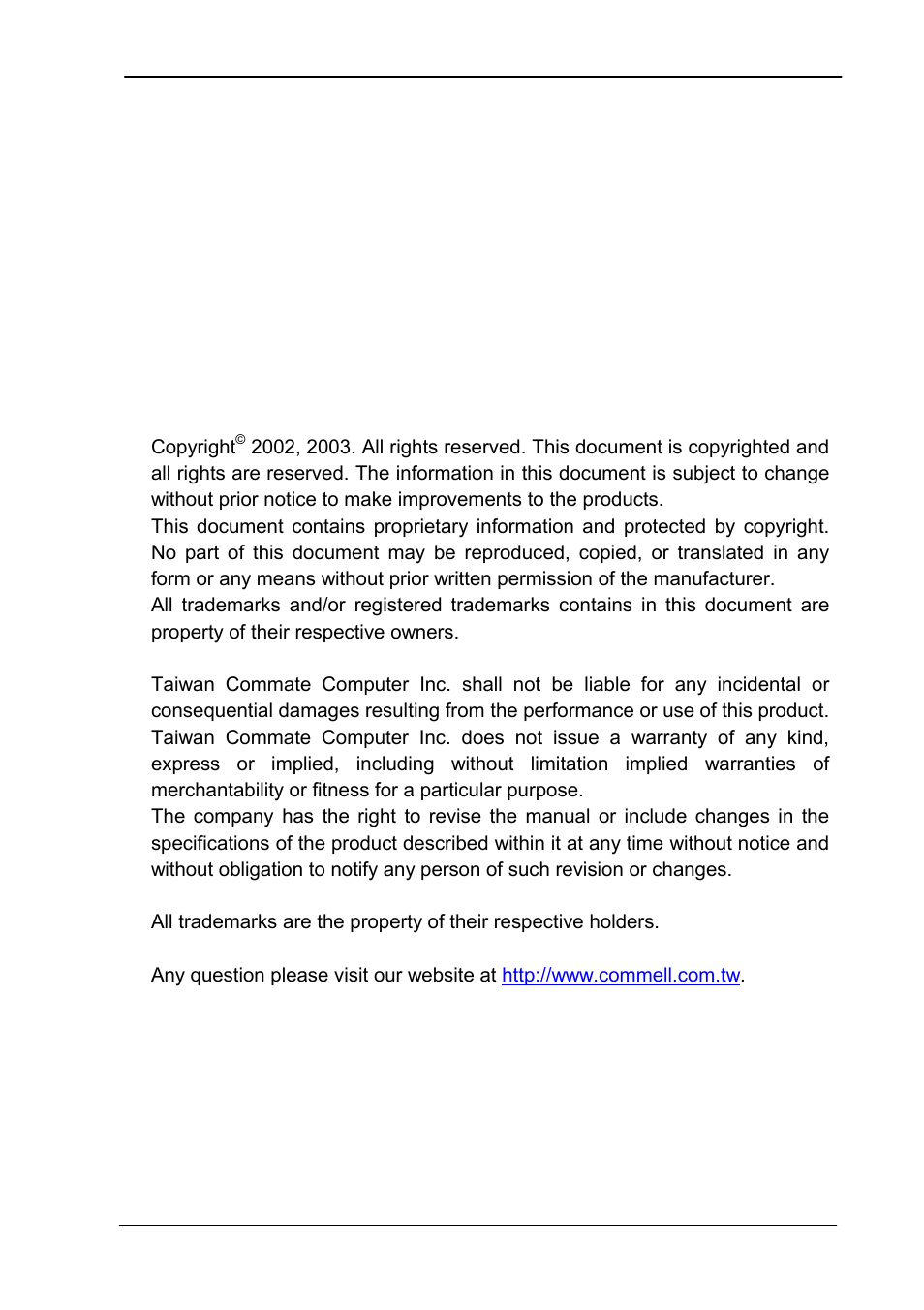 COMMELL HS-862 User Manual | 46 pages