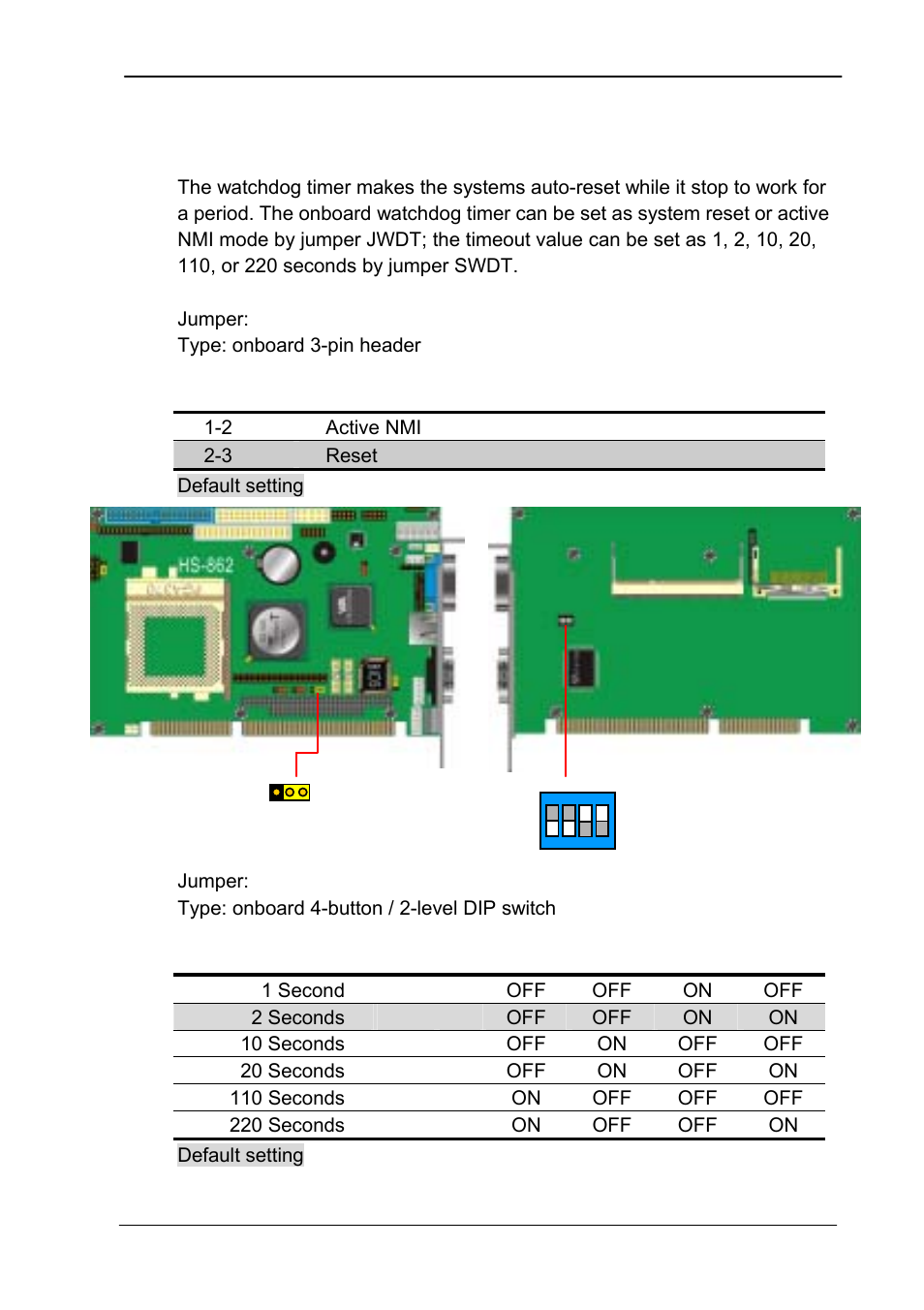 4watchdog timer setting, Watchdog timer setting, 4 watchdog timer setting | COMMELL HS-862 User Manual | Page 15 / 46