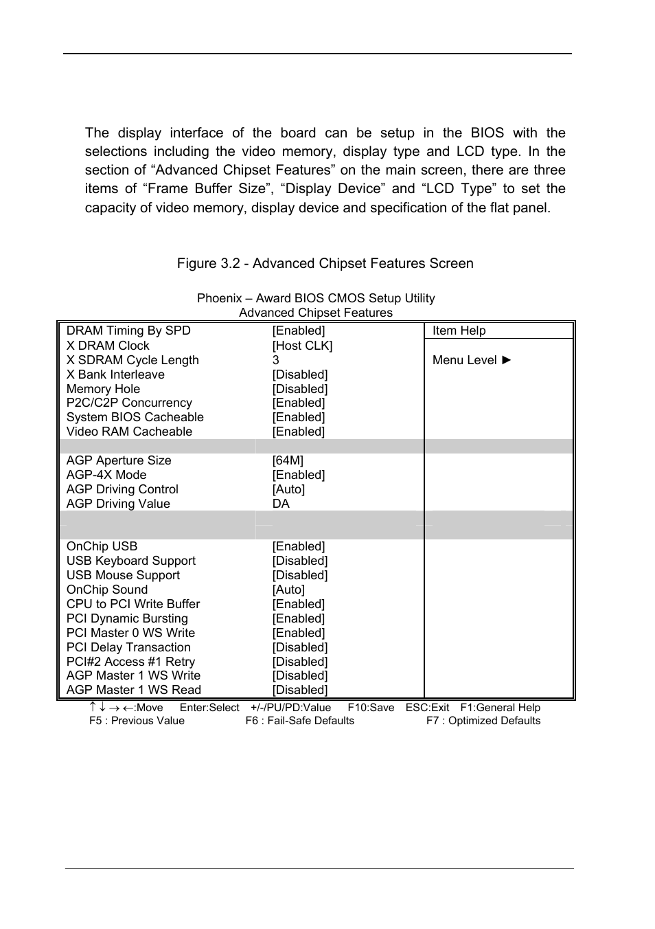1advanced chipset feature, Advanced chipset feature, 1 advanced chipset feature | COMMELL HS-862 User Manual | Page 28 / 46