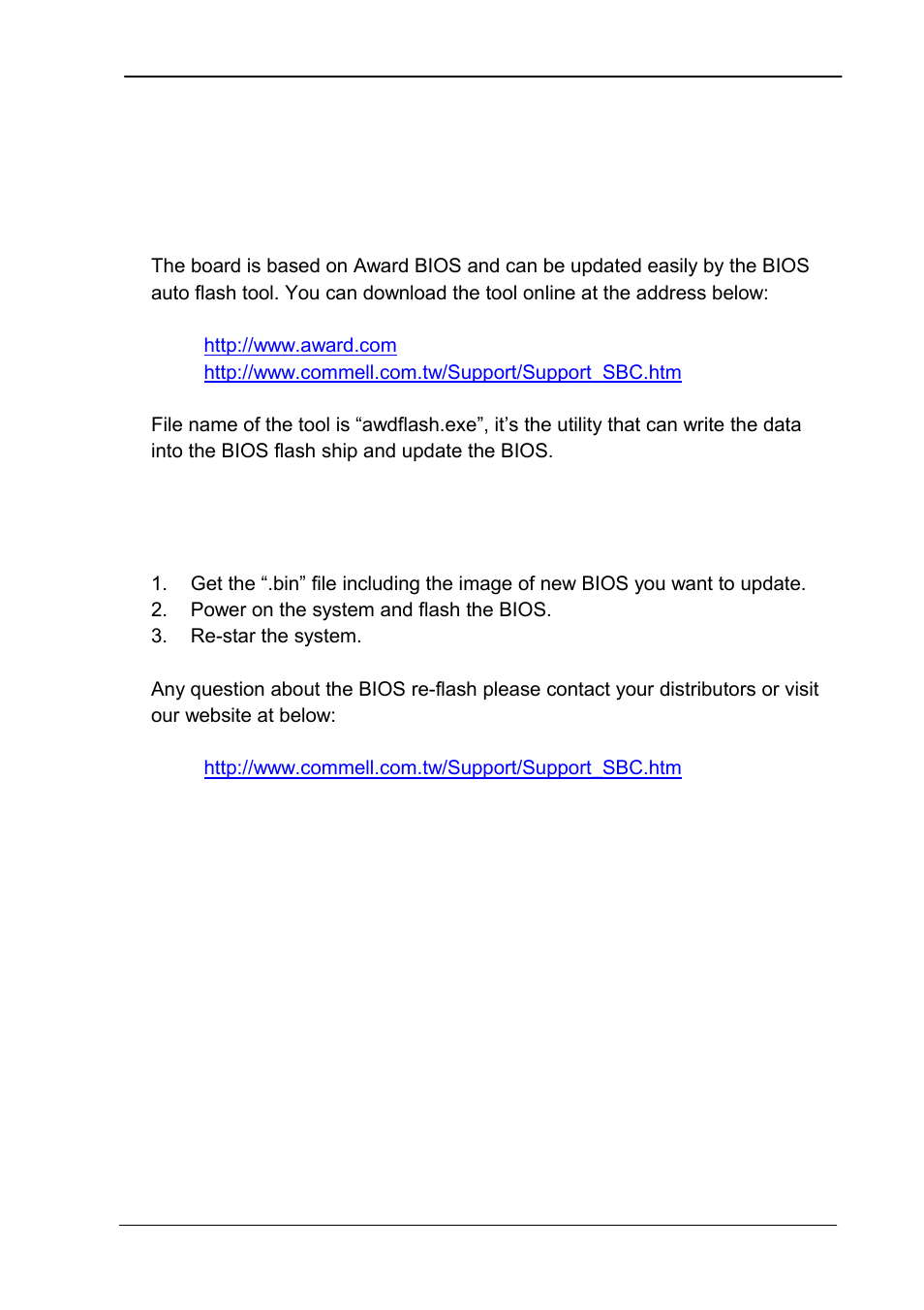 Appendix b.flash the bios, B.1bios auto flash tool, B.2flash method | Appendix b, Flash the bios, Bios auto flash tool, Flash method, Appendix b. flash the bios, B.1 bios auto flash tool, B.2 flash method | COMMELL HS-862 User Manual | Page 39 / 46
