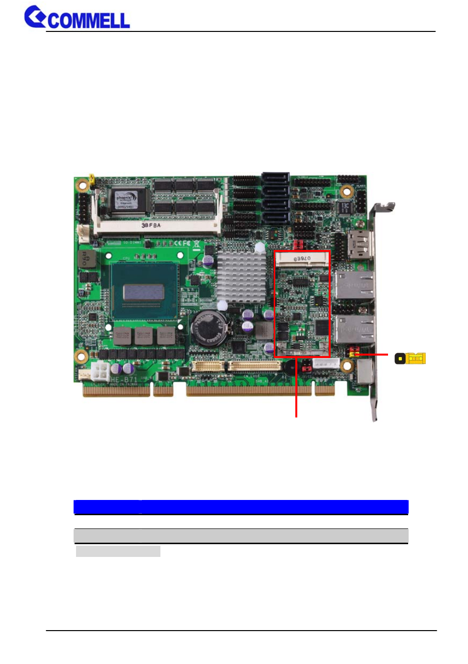 12 <pcie mini card interface | COMMELL HE-B71 User Manual | Page 29 / 46