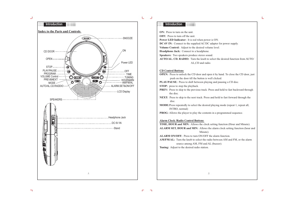 COBY electronic CD-SH 287 User Manual | Page 3 / 8