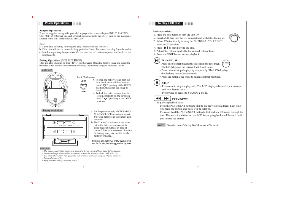 COBY electronic CD-SH 287 User Manual | Page 5 / 8