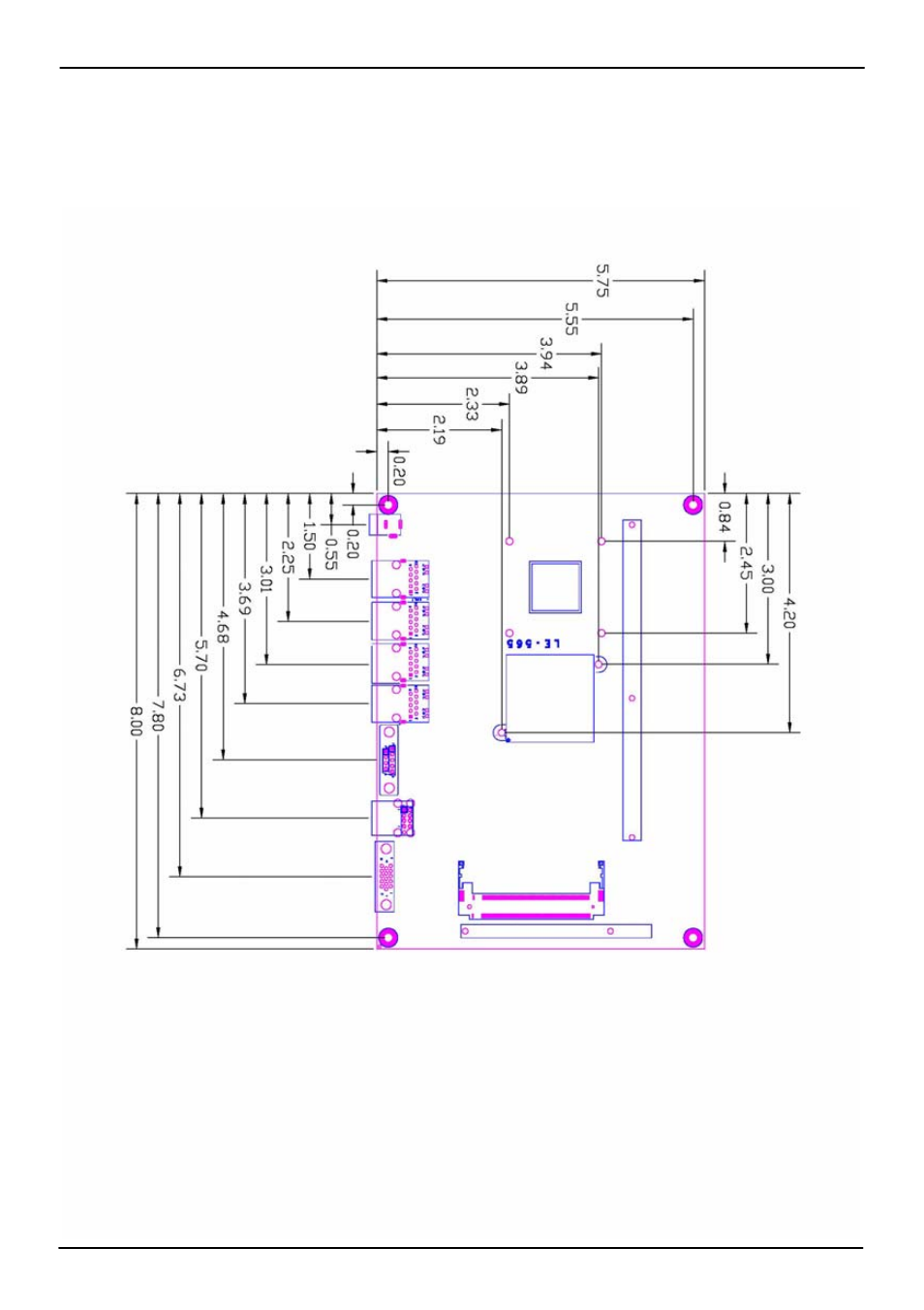3 <mechanical drawing | COMMELL LE-565 User Manual | Page 10 / 55