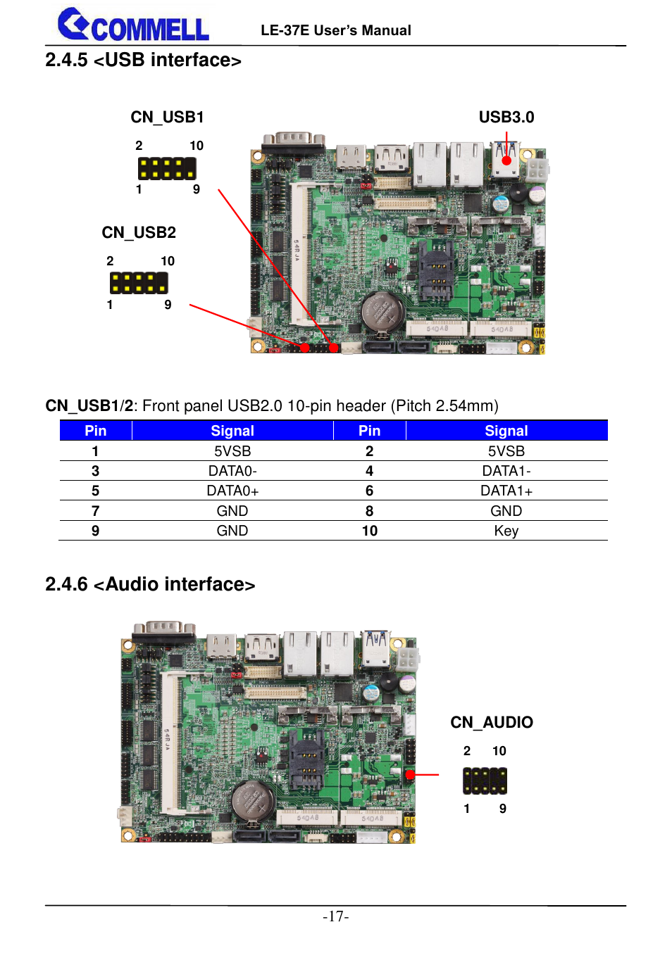 5 <usb interface, 6 <audio interface | COMMELL LE-37E User Manual | Page 18 / 29