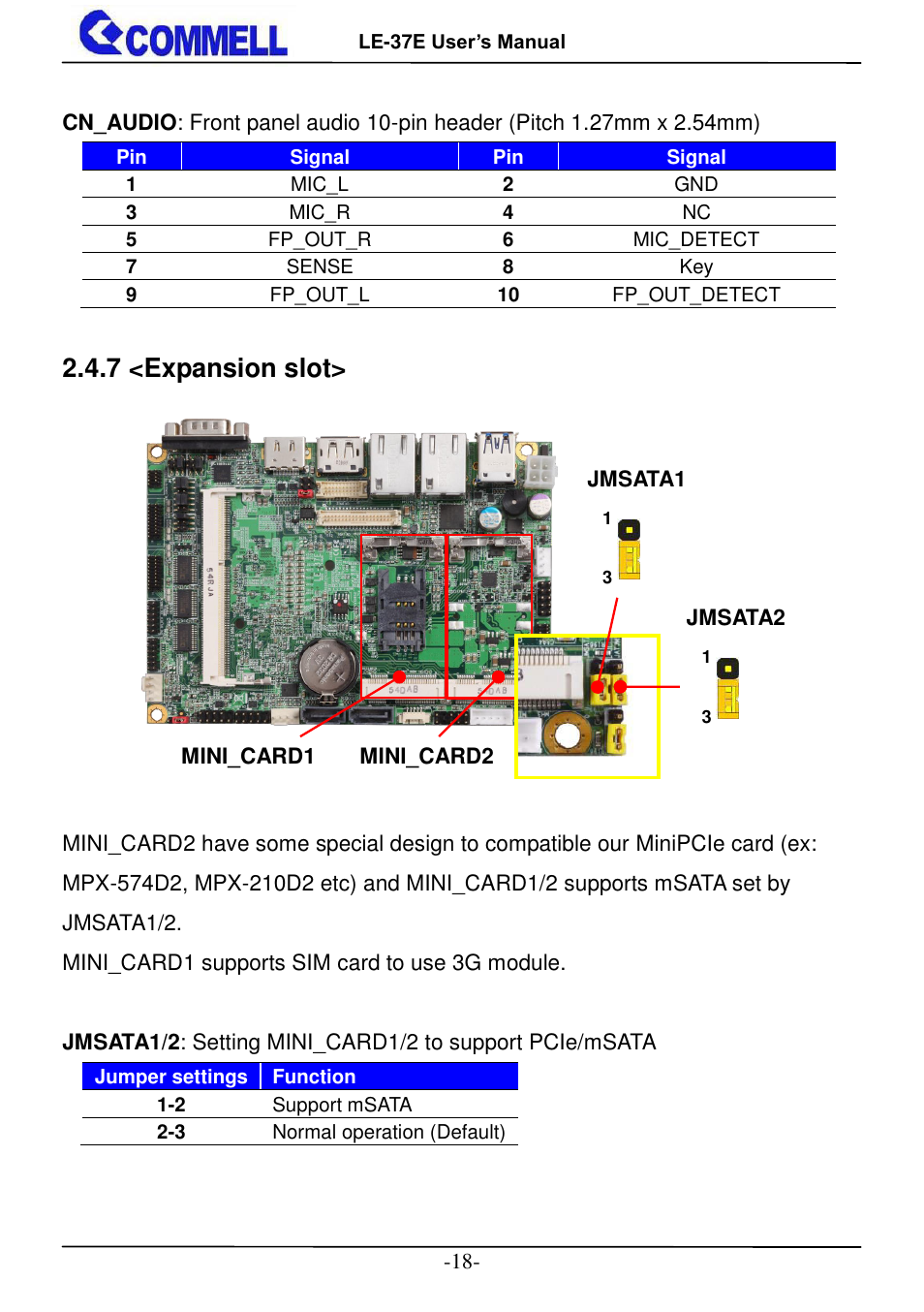 7 <expansion slot | COMMELL LE-37E User Manual | Page 19 / 29