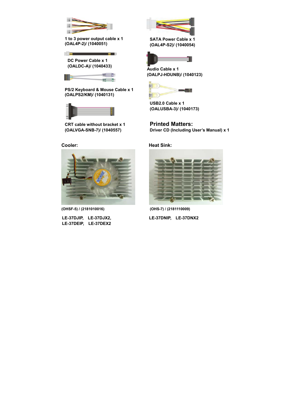 Printed matters | COMMELL LE-37D User Manual | Page 3 / 39