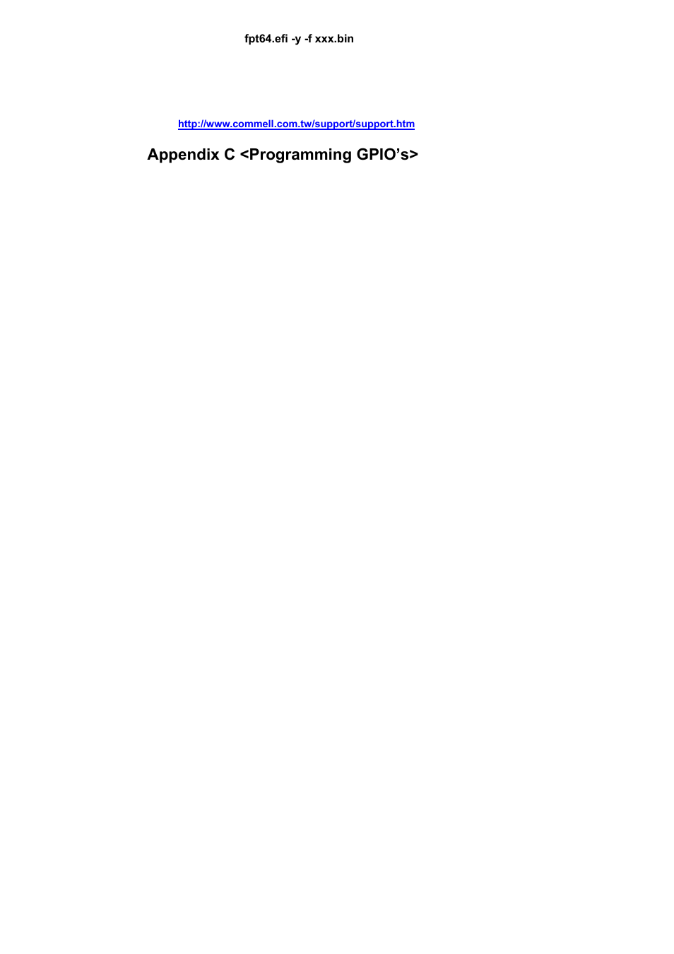 Appendix c <programming gpio’s | COMMELL LE-37D User Manual | Page 37 / 39