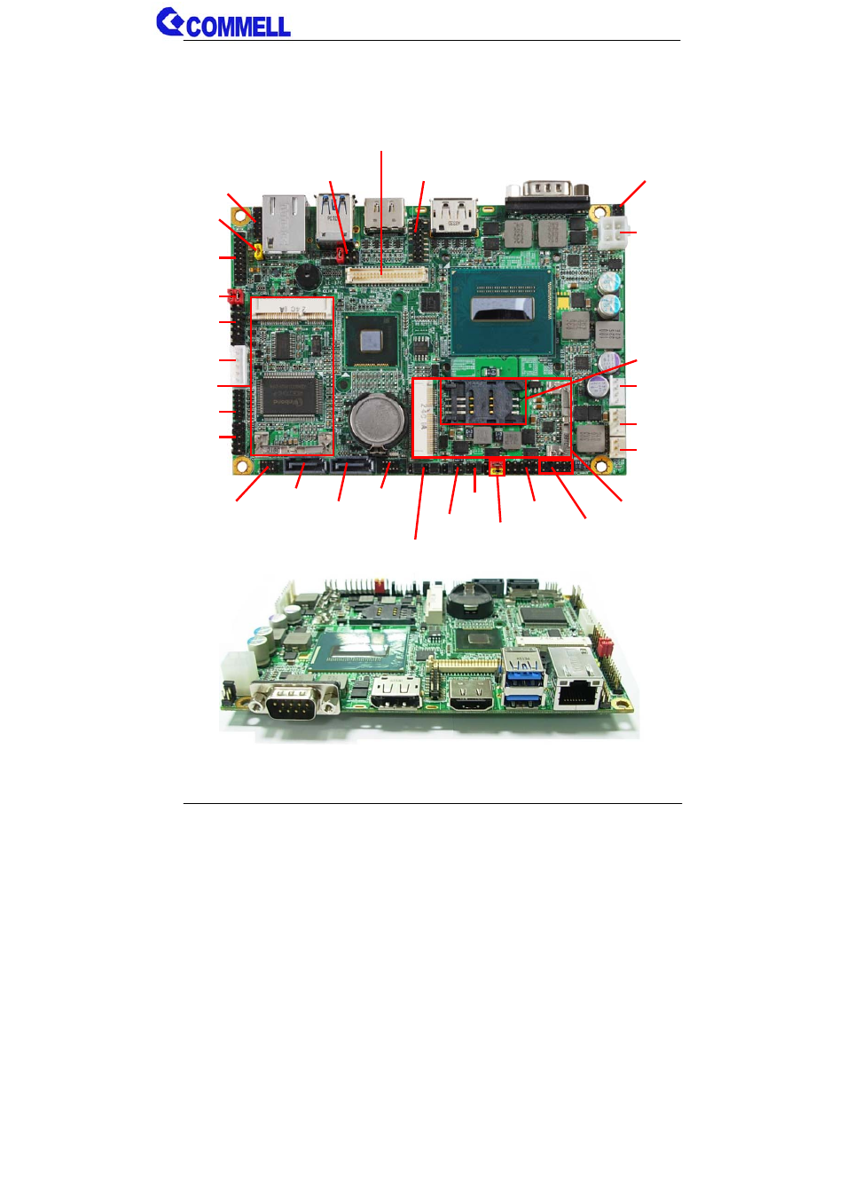 Chapter 2 <hardware setup, 1 <connector location | COMMELL LE-37C User Manual | Page 10 / 47