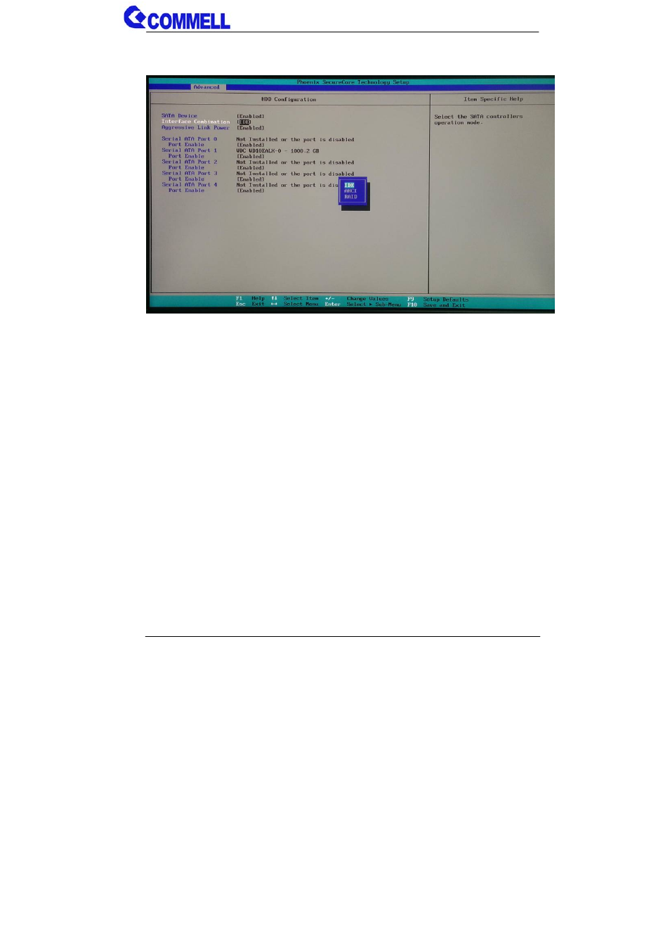 3 <sata configuration | COMMELL LE-37C User Manual | Page 40 / 47