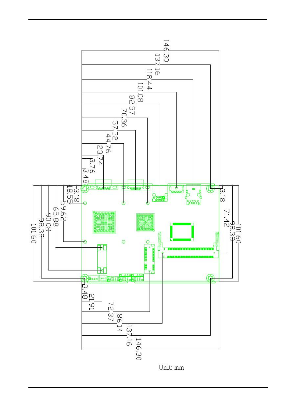 3 <mechanical drawing | COMMELL LE-379 User Manual | Page 11 / 53