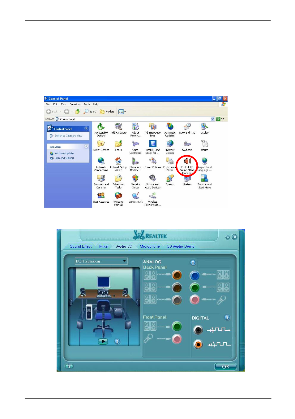 Chapter 3 <system setup, 1 <audio configuration | COMMELL LS-373 User Manual | Page 32 / 49