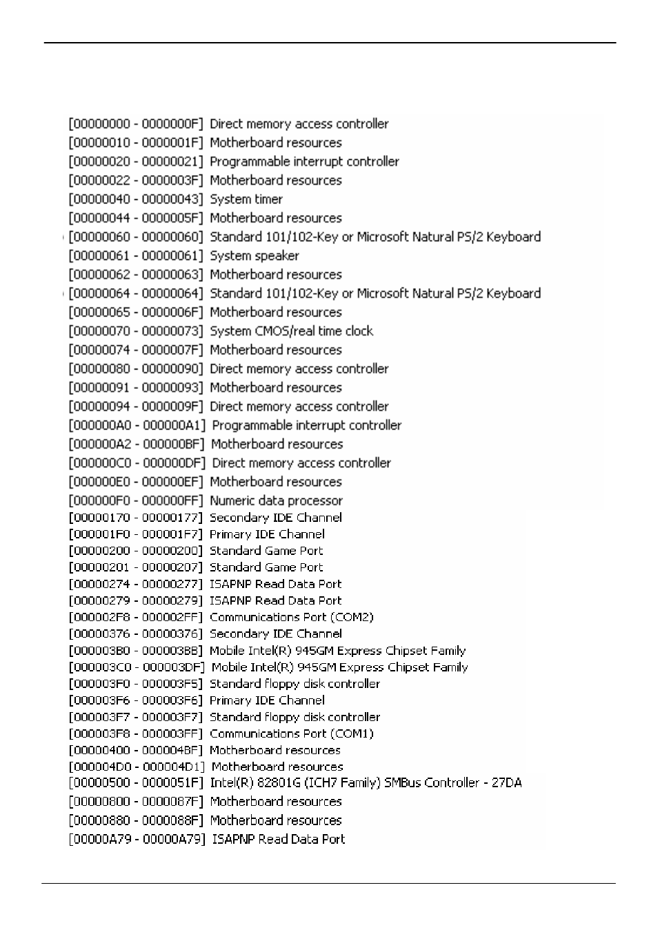 Appendix c <system resources | COMMELL LS-371E User Manual | Page 47 / 53