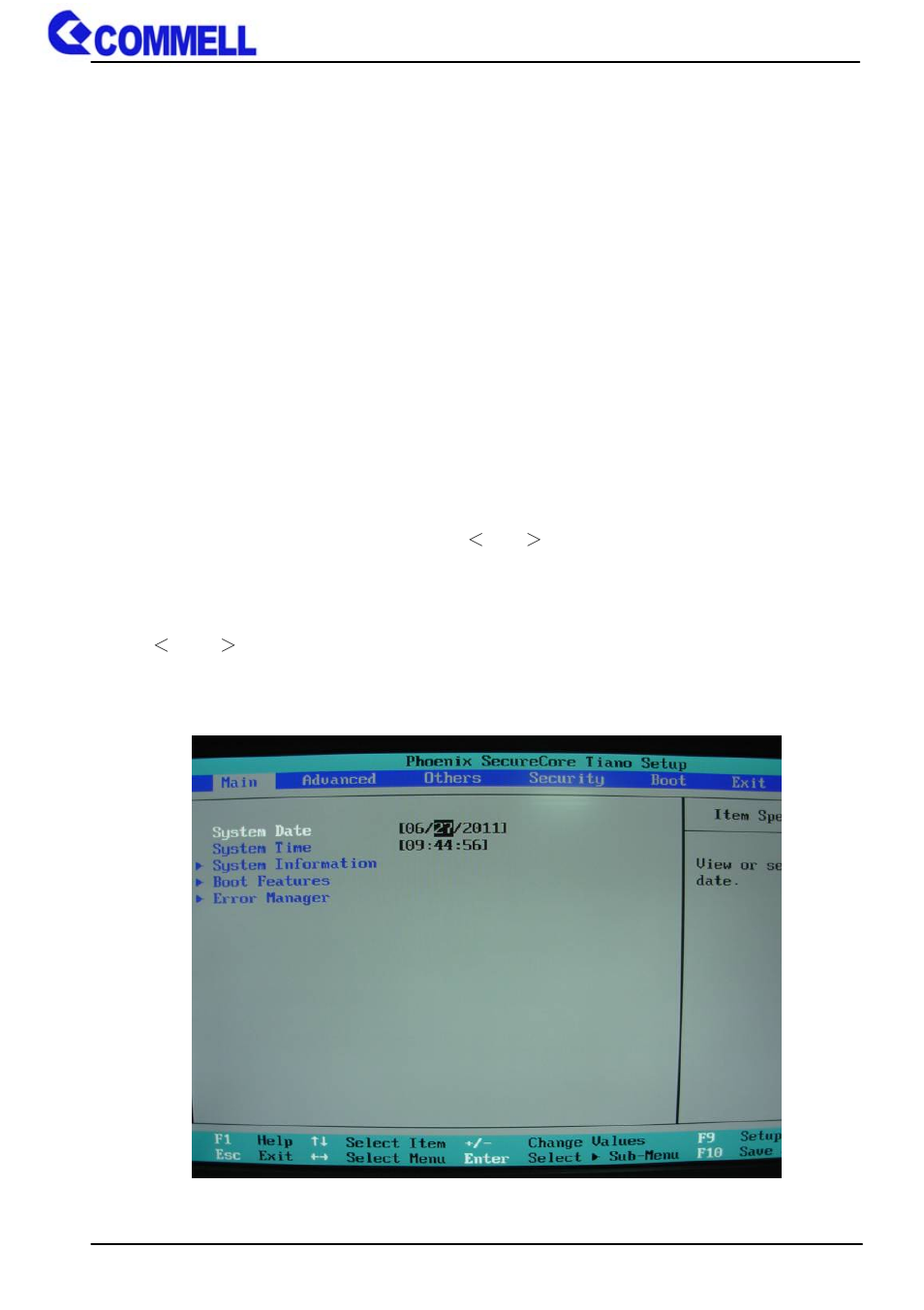 Chapter 4 <bios setup | COMMELL ME-C79 User Manual | Page 40 / 45