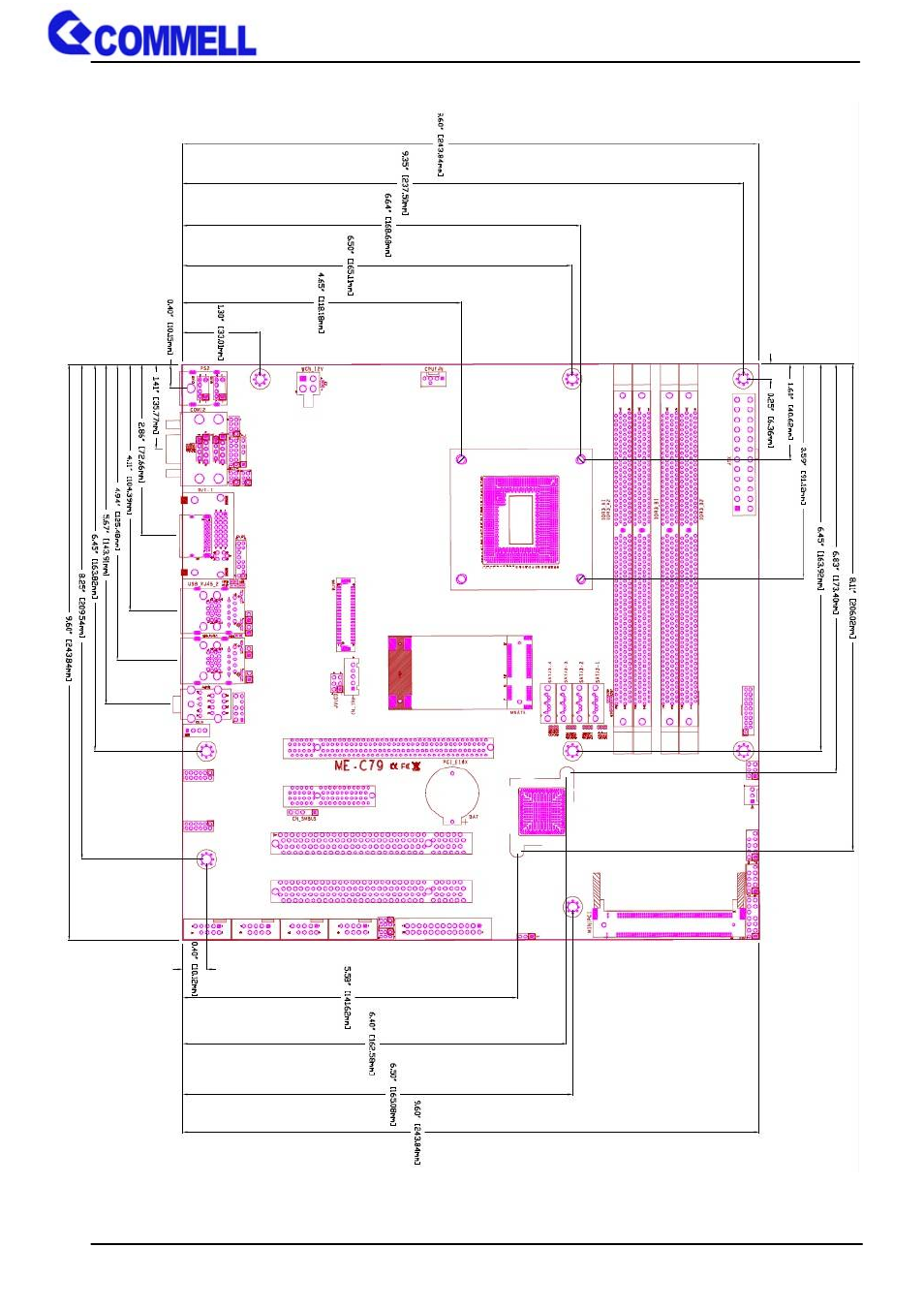 3 <mechanical drawing | COMMELL ME-C79 User Manual | Page 8 / 45