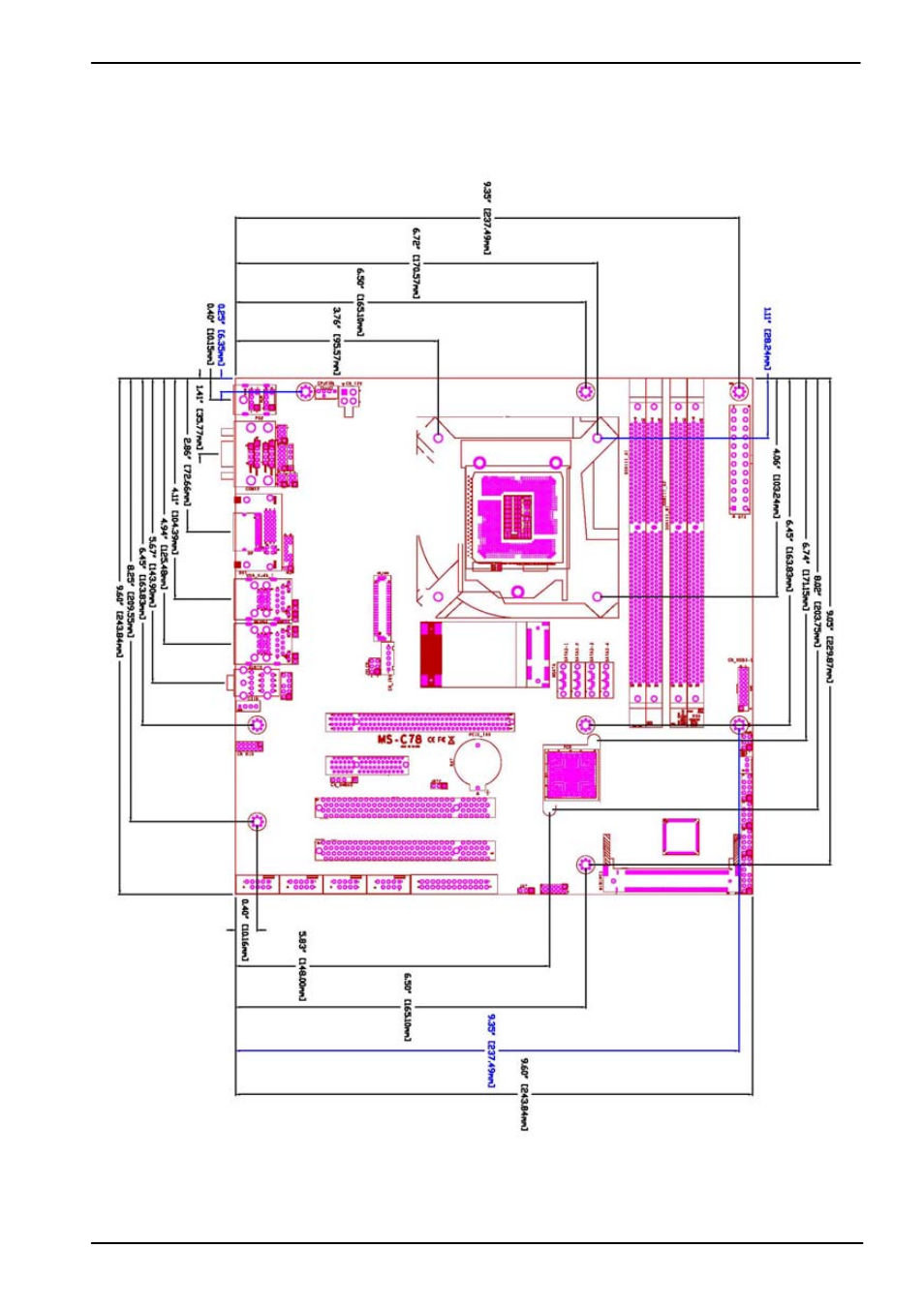 3 <mechanical drawing | COMMELL MS-C78 User Manual | Page 9 / 48