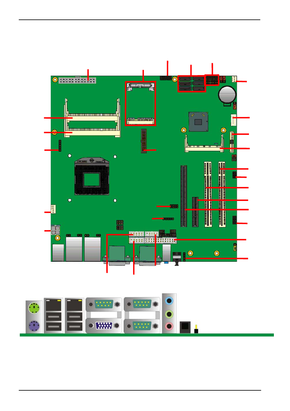 Chapter 2 <hardware setup, 1 <connector location | COMMELL MS-C73 User Manual | Page 12 / 55