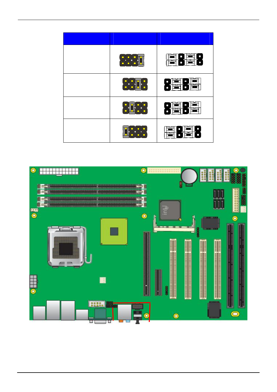 Jcsel1 jcsel2 sir, Rs-422, Rs-485 | Rs-232 | COMMELL P4BWA User Manual | Page 32 / 57