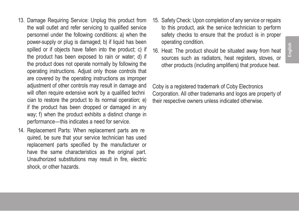 COBY electronic DP245 User Manual | Page 29 / 92